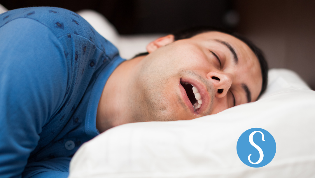 A man sleeping with his mouth open