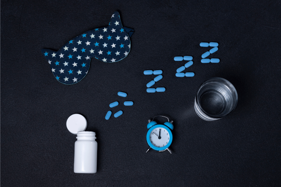 Melatonin vs Magnesium Pills taking the shape of z's