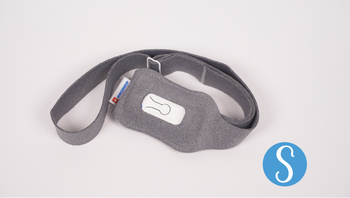 A pocture of the Oscimed Posiform Belt, an anti-snoring belt, on a white background.