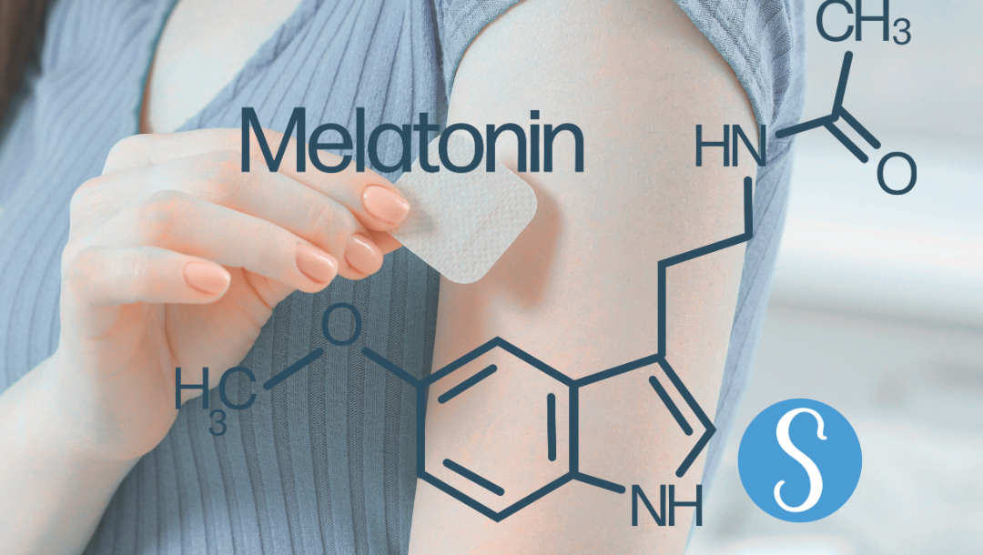 Melatonin patch on skin