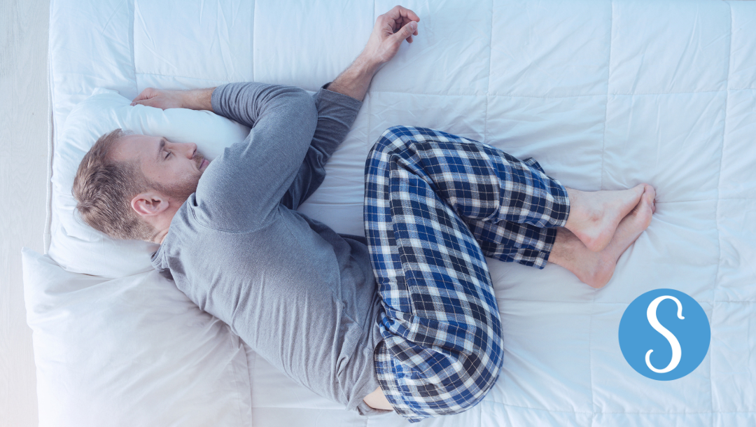 A man sleeping on his side 