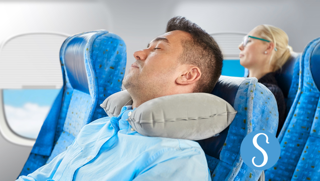 Sleeping on a plane