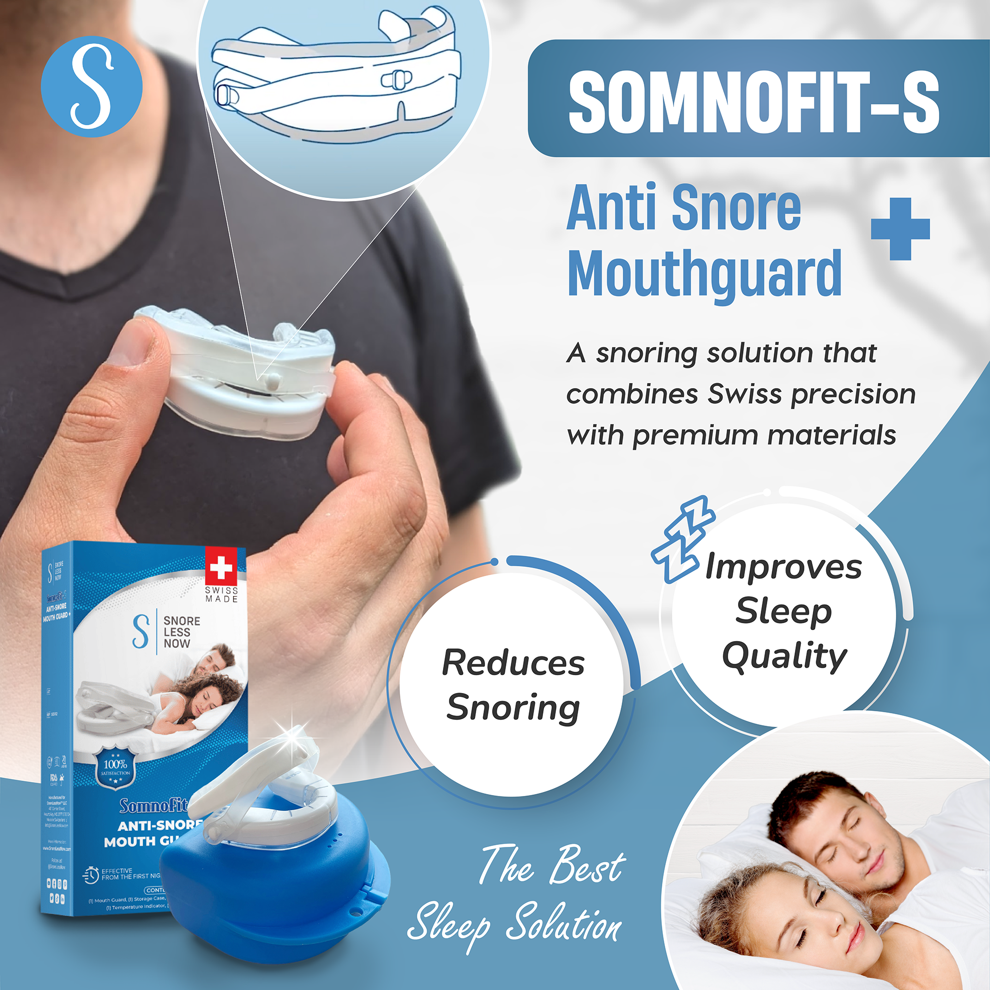 Somnofit-S Anti-Snore Mouth Guard+ by SnoreLessNow