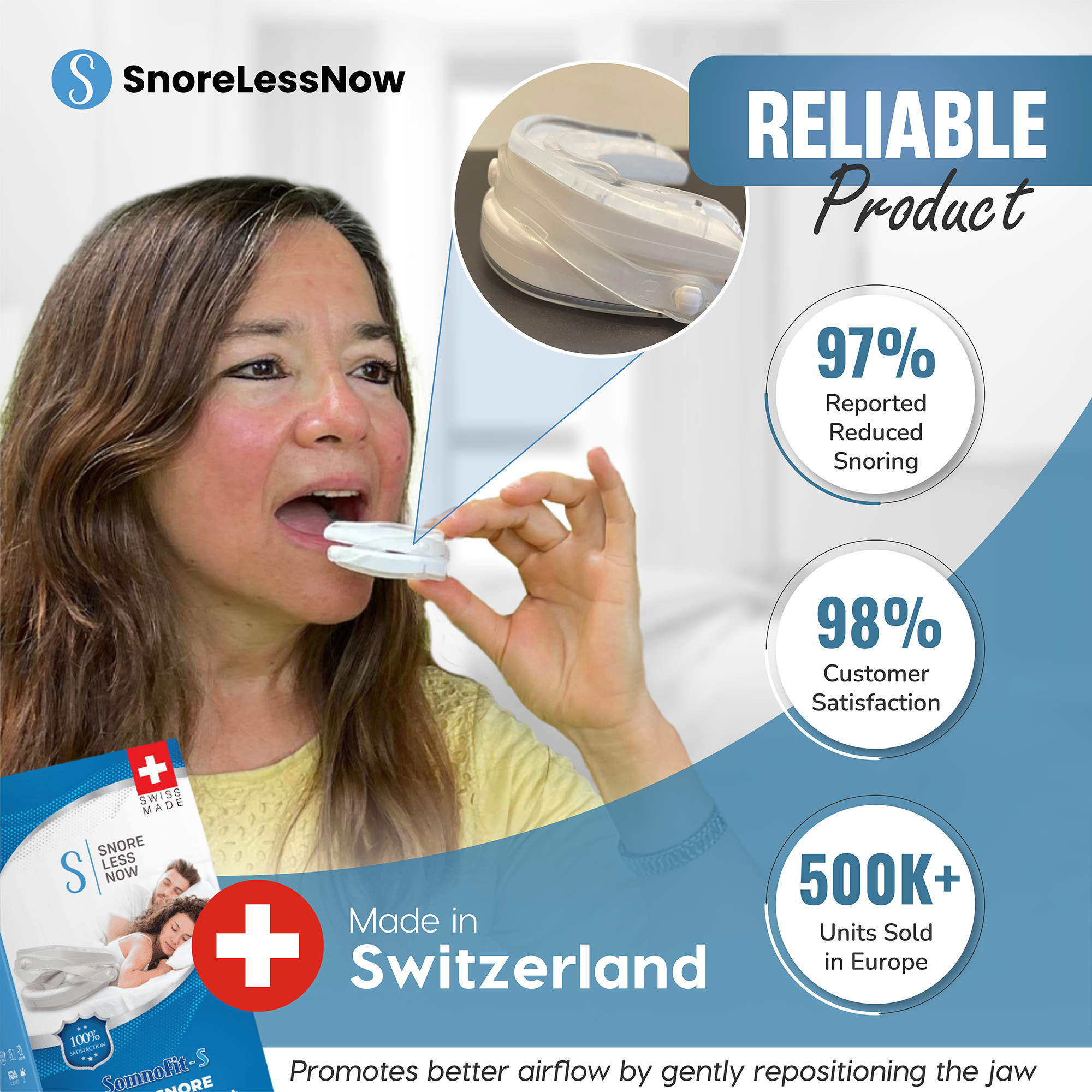 Somnofit-S Anti-Snore Mouth Guard+ by SnoreLessNow